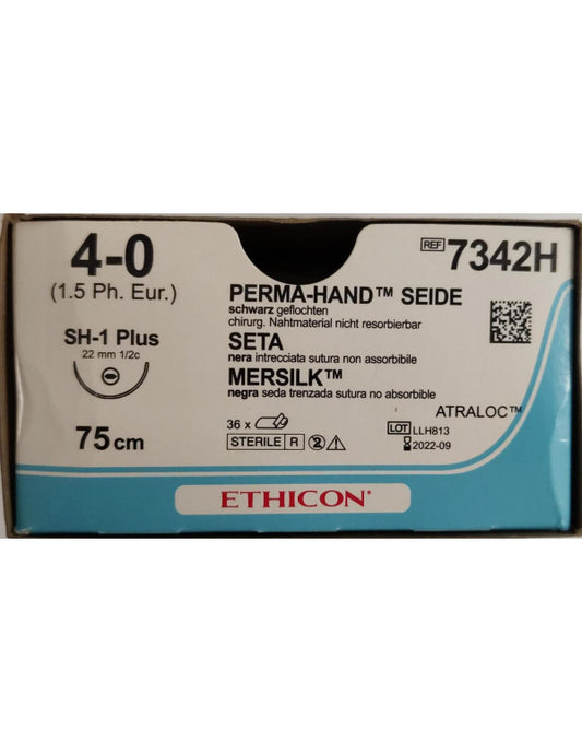 SUTURE SETA ETHICON AGO CILINDRICO 22mm SH-1 1/2 cerchio 36pz