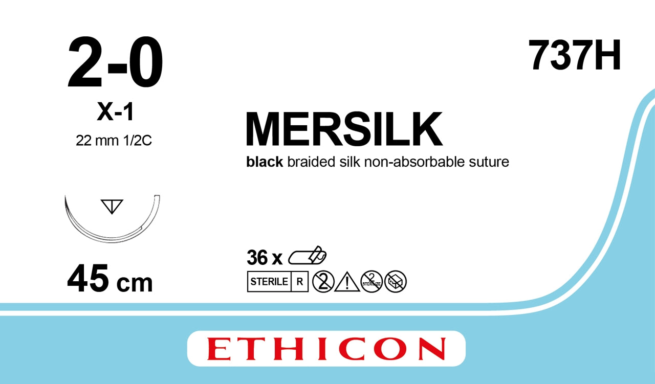 SUTURE SETA ETHICON AGO DORSO TAGLIENTE 22mm X-1 1/2 cerchio 36pz