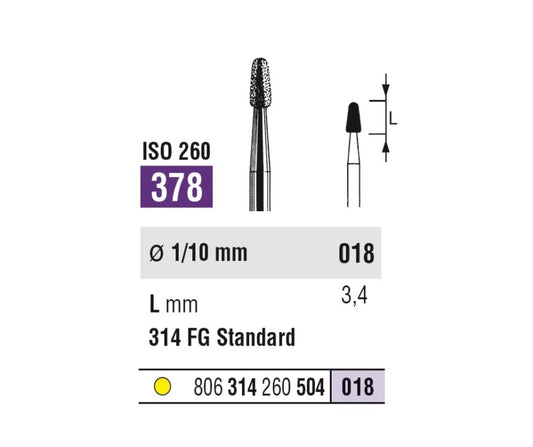 FRESE DIAMANTATE SSWHITE 378 5pz