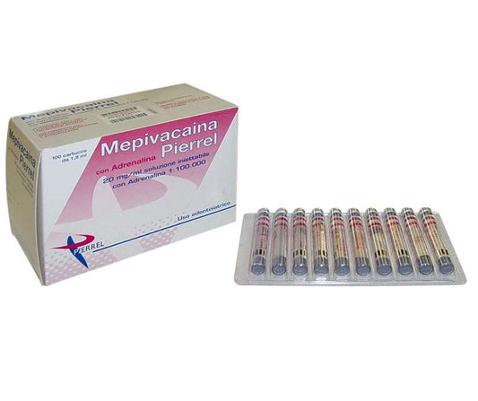 MEPIVACAINA CON ADRENALINA* 100PZ TUBOFIALE AIC:034342016