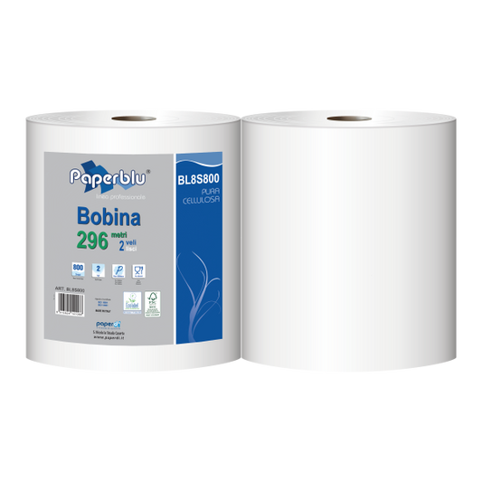 BOBINA PURA CELLULOSA 800 STRAPPI 2pz
