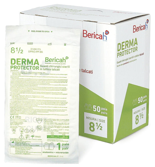 GUANTI STERILI DERMA PROTECTOR CON POLVERE TG.8,5 50pz