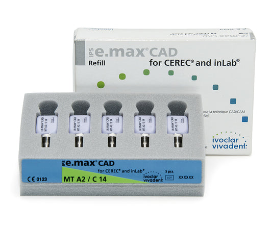 IPS E.MAX CAD CEREC/INLAB MT C14 IVOCLAR 5pz