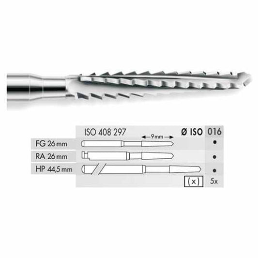 Frese Chirurgiche In Tungsteno Per Odontosezione H254-314-010 Turbina F.G. (cx5) - KOMET - Foto 11