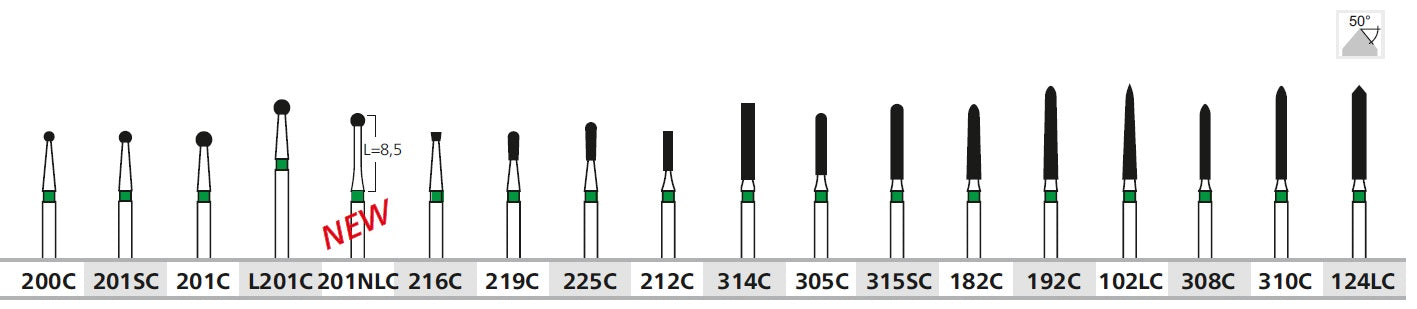 FRESE INTENSIV GRANA GROSSA ANELLO VERDE 125μ 3pz
