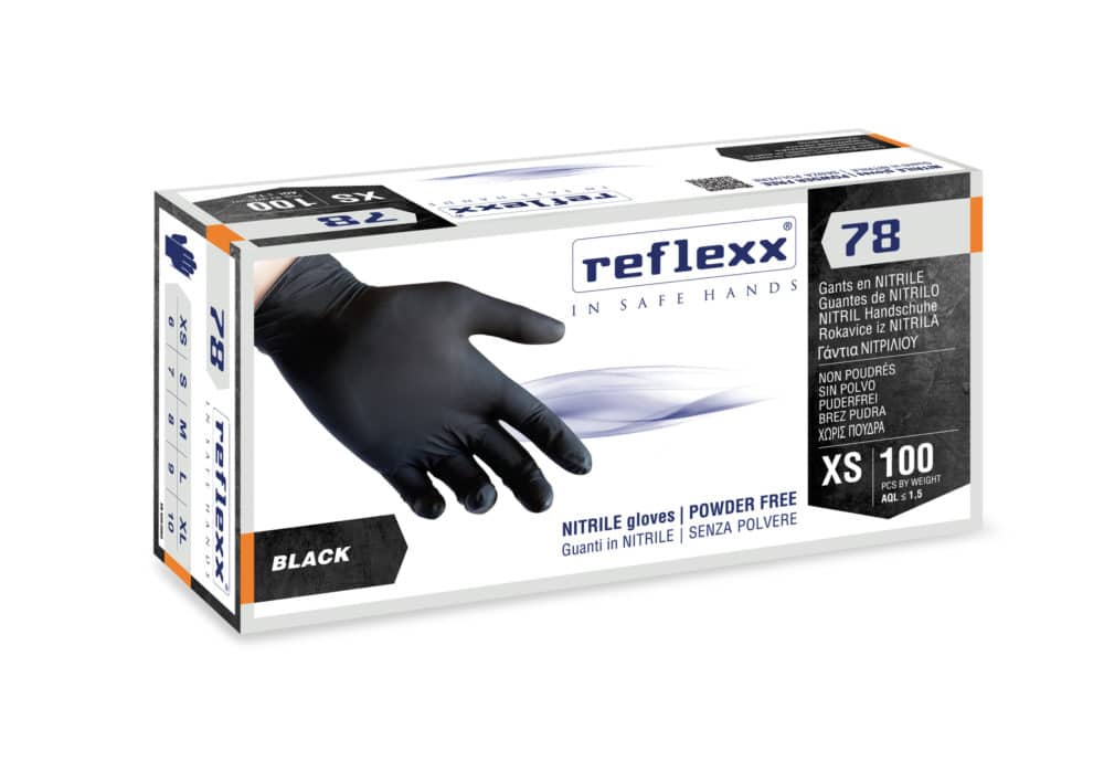 GUANTI NITRILE BLACK REFLEXX R78 100pz