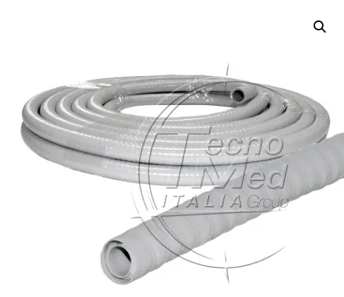 TUBO X ASPIRAZIONE DIAM. 15mm 1mt GRIGIO