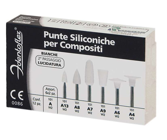 GOMMINI SILICONE IDENTOFLEX BIANCO A8 12pz