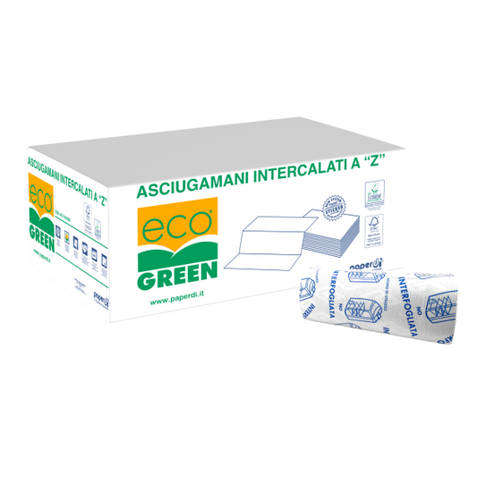 SALVIETTE ASCIUGAMANI A "Z" ECO GREEN 3000pz