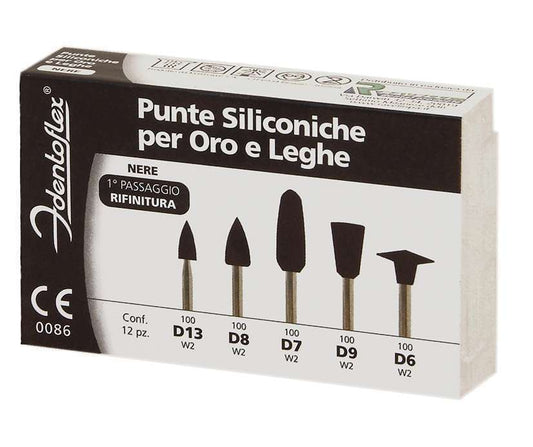 GOMMINI SILICONE IDENTOFLEX NERO D8 12pz