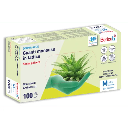 GUANTI LATTICE CON ALOE BERICA L 100pz