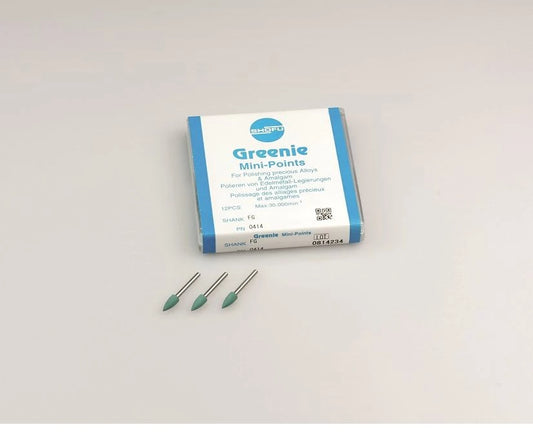 ABRASIVI GREENIE SHOFU 0404 minipoint FG 12pz.