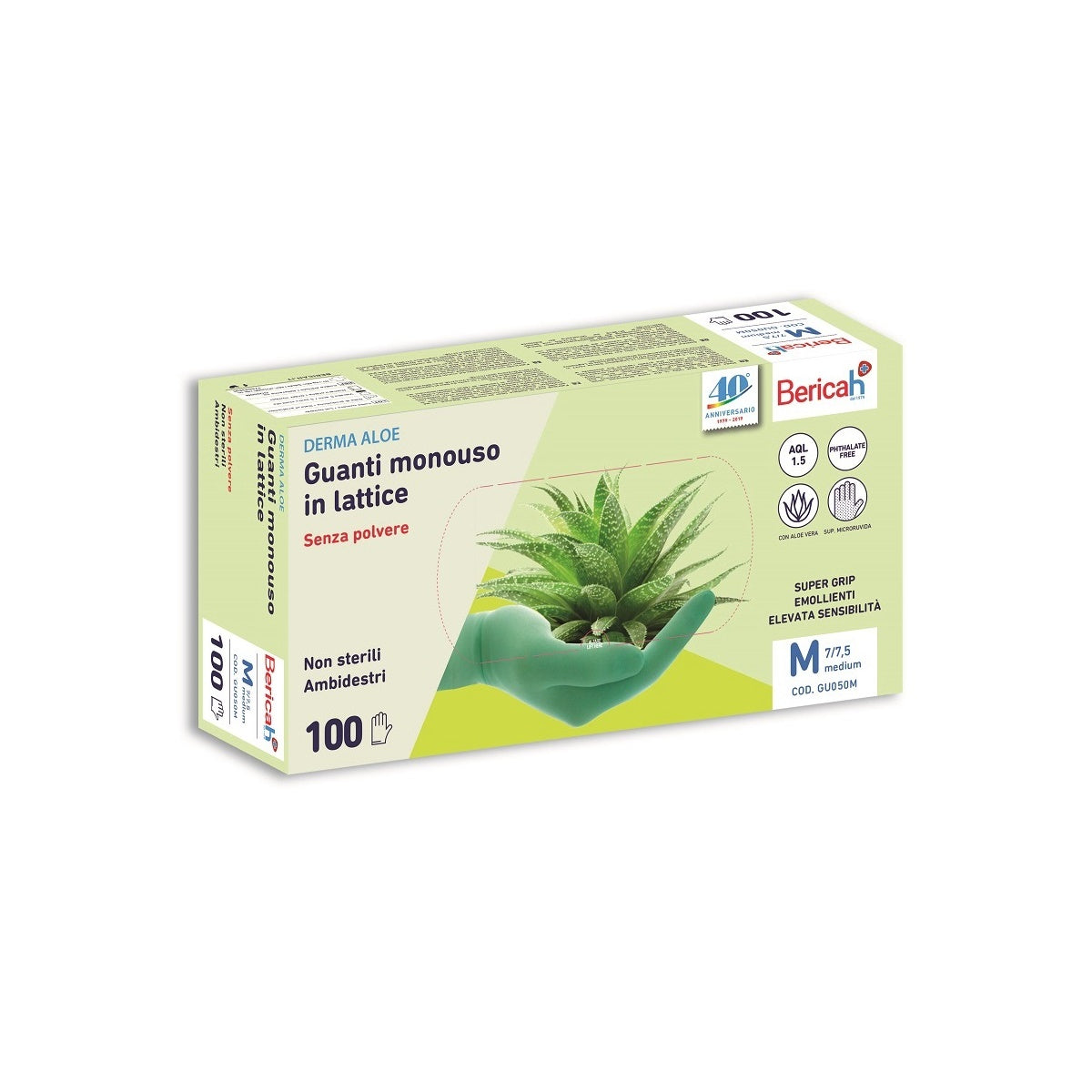 GUANTI ALOE BERICA XS 100pz