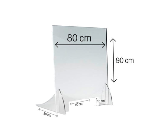 PROTEZIONE PLEXIGLASS PIEDE BASSO 80x90x36cm 1pz