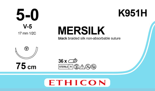 SUTURE SETA ETHICON AGO TAPERCUT 17mm V-5 1/2 cerchio 36pz