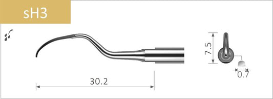 INSERTO SH3 ANTERIOR PERIODONTICS TIPO SATELEC