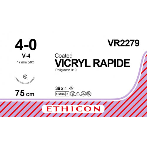 SUTURE VICRYL RAPID ETHICON AGO TAPERCUT 17mm V-4 3/8 cerchio 36pz