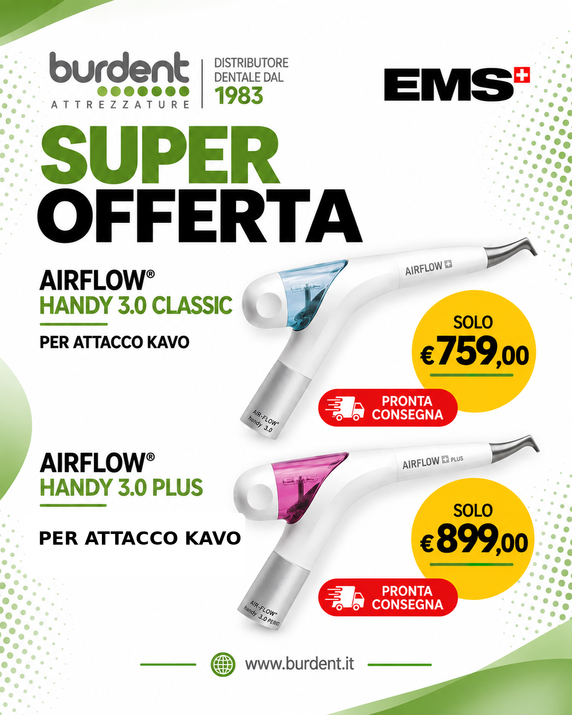 Offerta EMS Airflow Handy 3.0 solo attacco KaVo